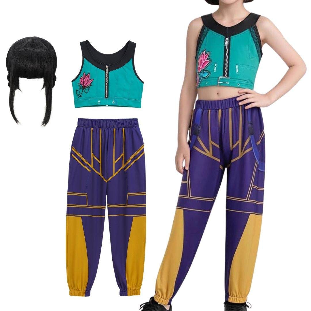 Soft fabric kids' Halloween costume dance outfit for comfortable imaginative play.