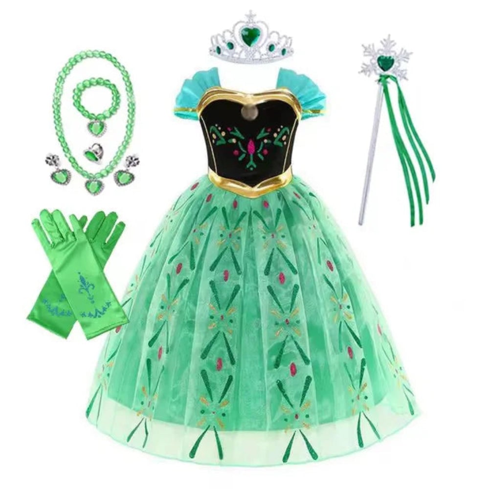 Kids' elegant princess fairy tale costume for Halloween, birthdays, and play.