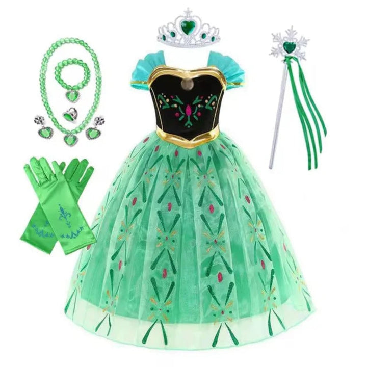 Kids' elegant princess fairy tale costume for Halloween, birthdays, and play.