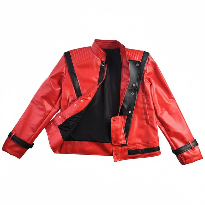 Bold hooded zip-up jacket for unisex Halloween costumes, perfect for a striking cosplay or fancy dress party.