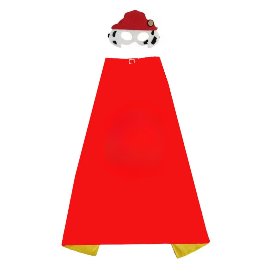 Children's superhero cape & mask set for imaginative role-play adventures.