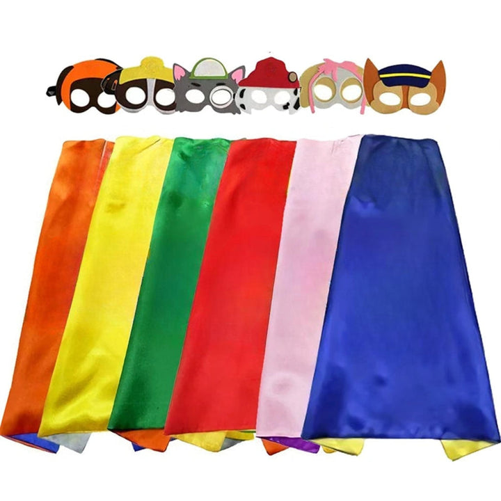 Playful children's cape and mask set for Halloween, birthdays, or everyday dress-up fun.