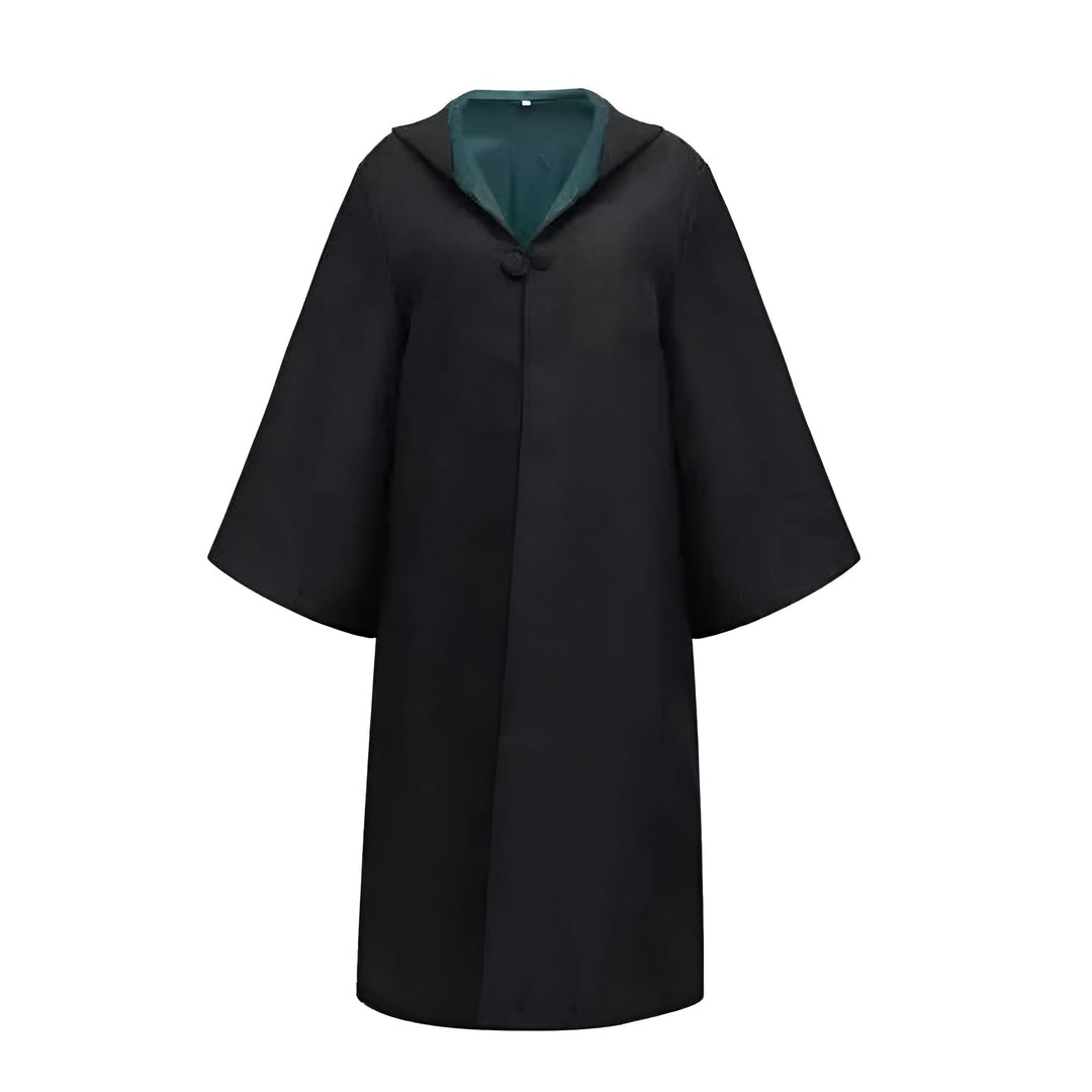 Unisex wizard school uniform costume with cloak for teens & adults. Ideal for Halloween & themed parties.