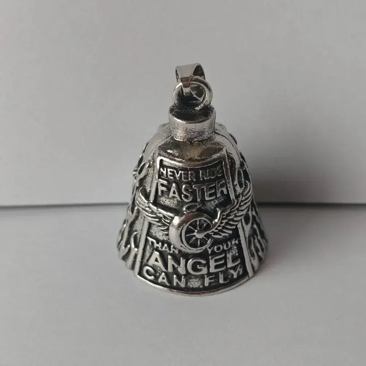 Unisex motorcycle guardian bell, good luck charm. Protects riders on the road. Durable biker accessory & rider gift.