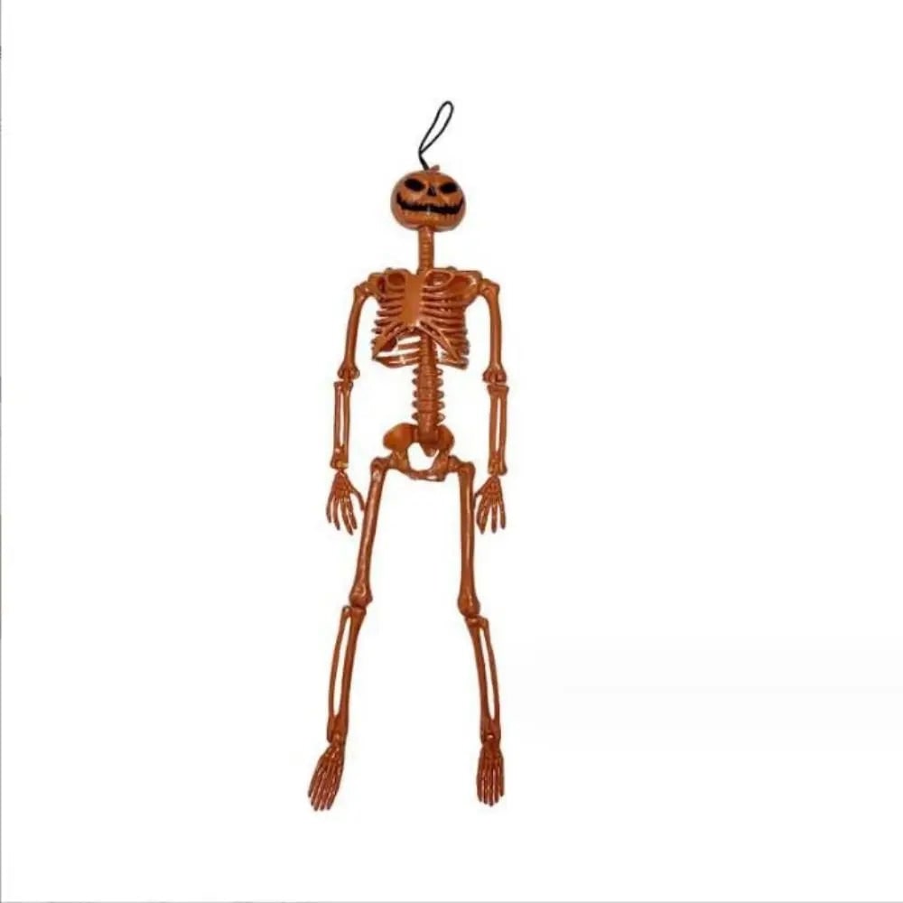 Seasonal movable skeleton decoration, plastic outdoor decor for Halloween, parties & spooky yard art.