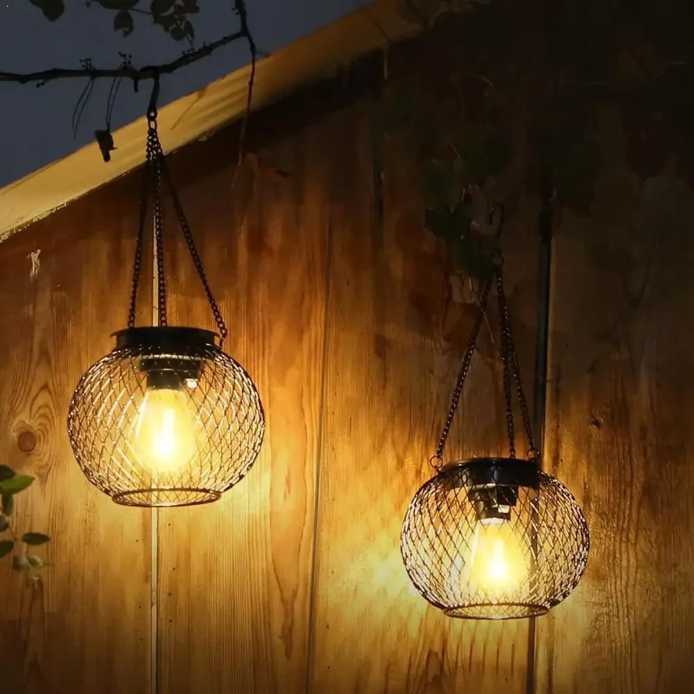 Weatherproof solar Halloween hanging light for outdoor yard & patio decor. Energy-efficient festive ambiance lantern.