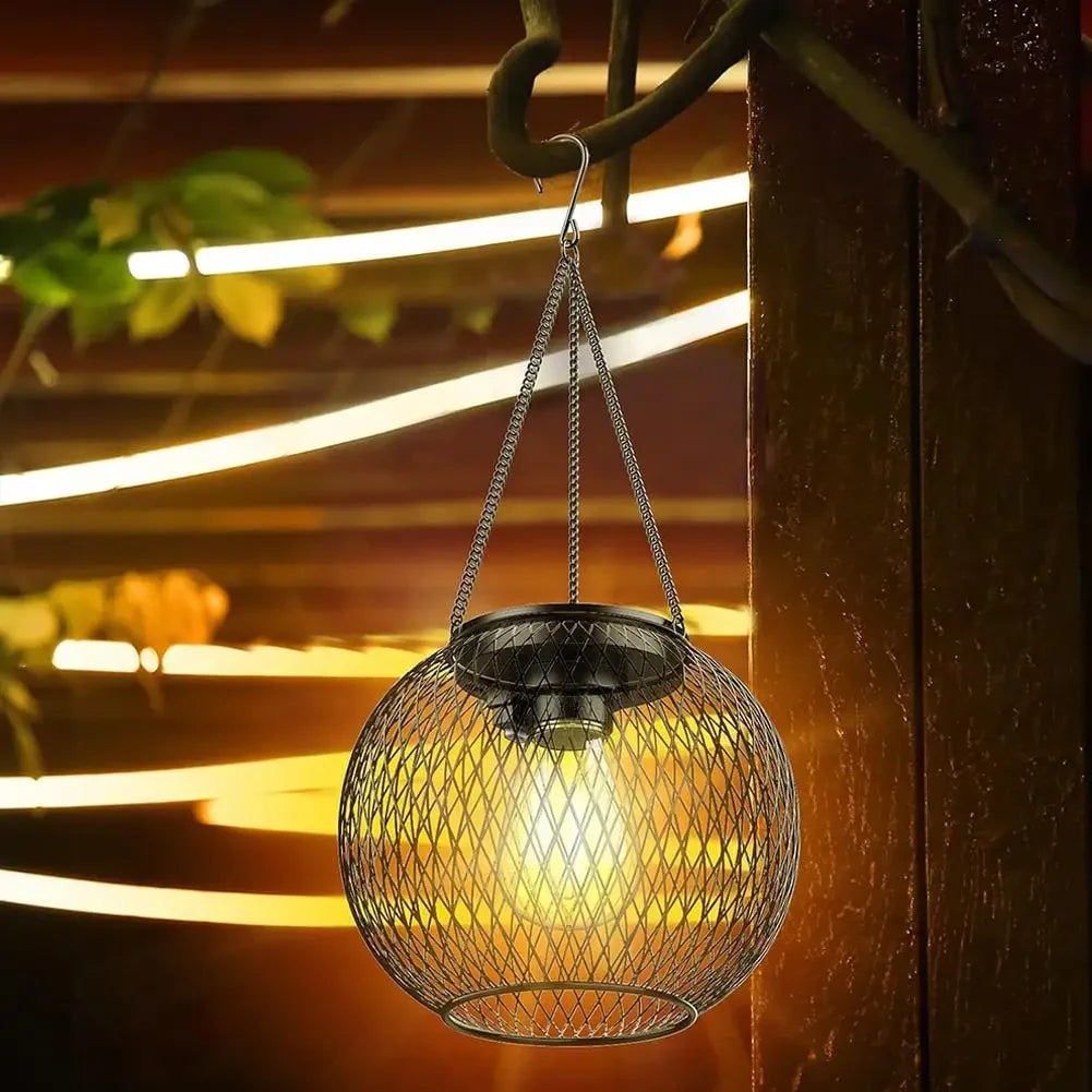 Energy-efficient, weatherproof solar Halloween hanging light for outdoor decor. Perfect spooky ambiance for patio.