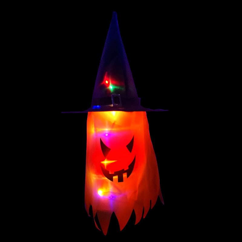 Indoor/outdoor Halloween LED ghost string lights for festive holiday decor.