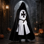 Long Top White/black + Black Cloak