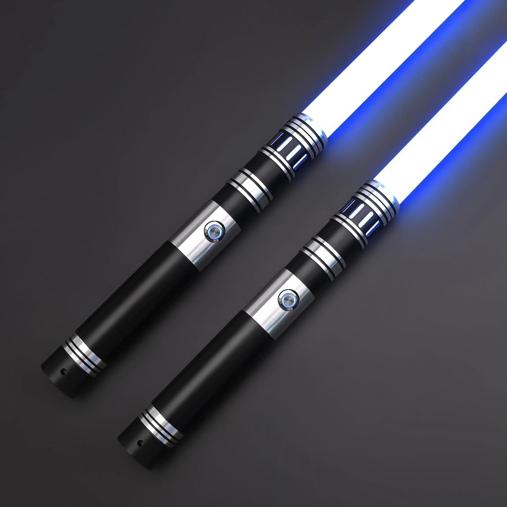 Child holding a vibrant RGB light sword, perfect accessory for Halloween costumes, parties & space-themed play.