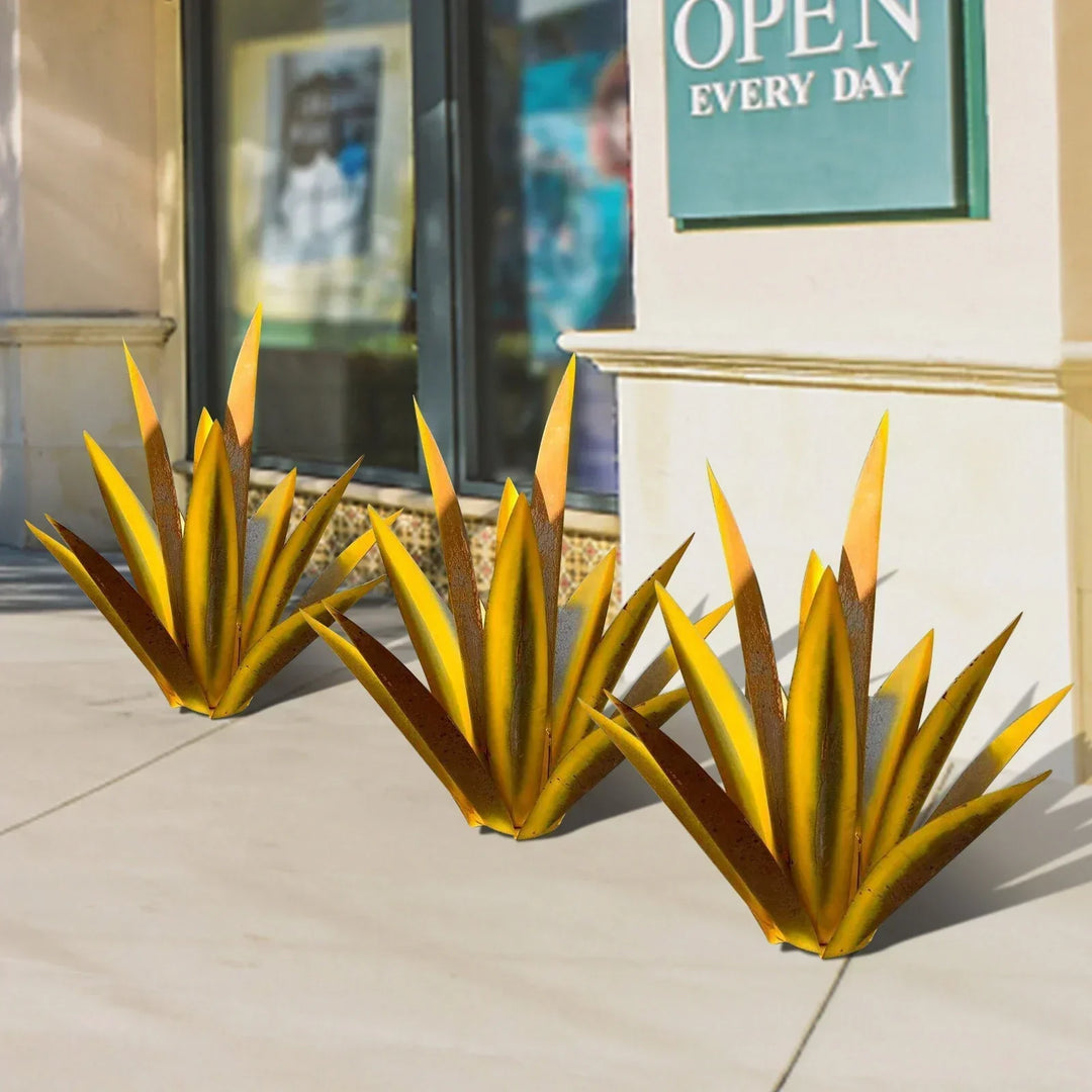 Intricate handcrafted metal garden sculpture, rust-proof design for long-lasting outdoor art.