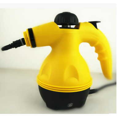 High-pressure handheld steam cleaner with powerful nozzle for deep cleaning stubborn dirt on multiple surfaces.