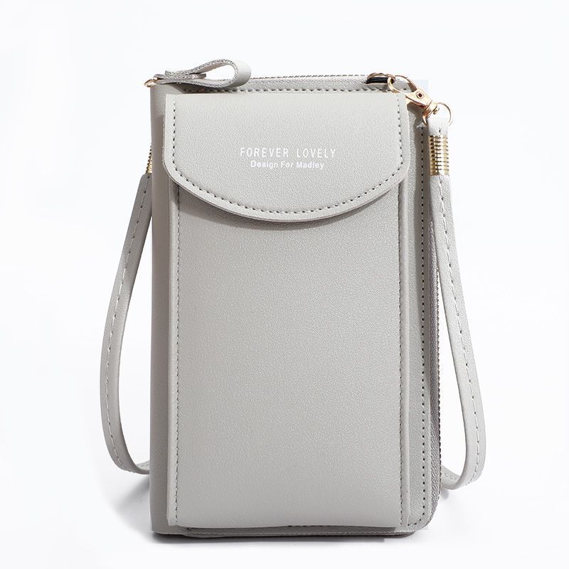 Organize your essentials: Women's PU leather crossbody wallet, touch screen friendly.