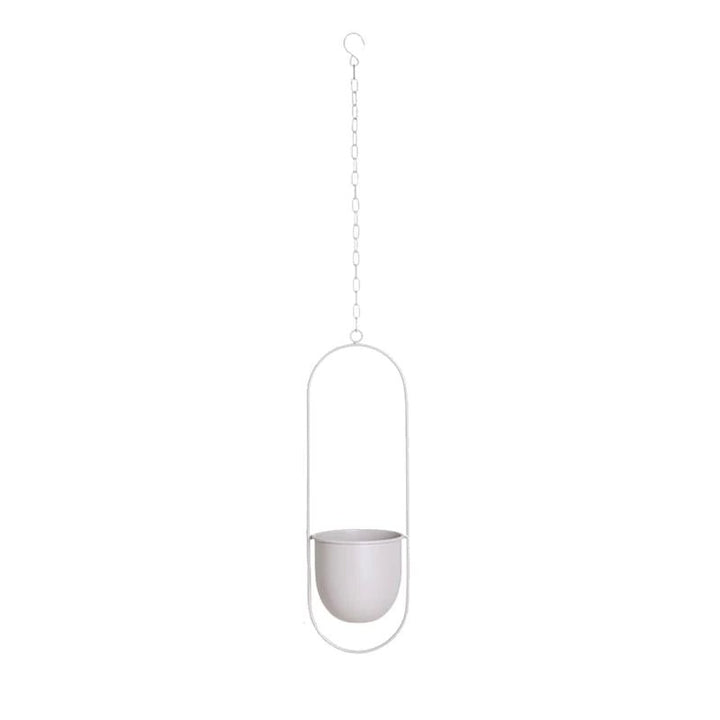 Durable metal hanging plant pot, a contemporary gift for plant lovers.