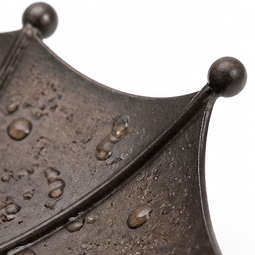 Beautiful umbrella design bird feeder & bath, a decorative hanging accent for any garden or patio.