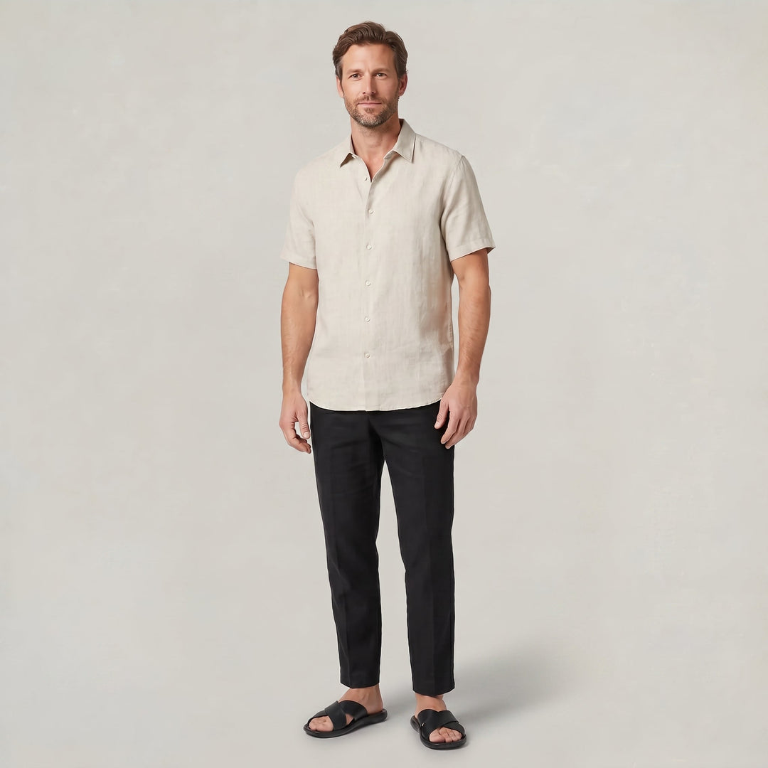 Relaxed men's cross strap comfort slides in a slip-on design, perfect for summer.