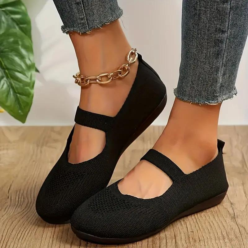 Women's Effortless Mary Jane Flats for everyday comfort. Slip-on casual work shoes.