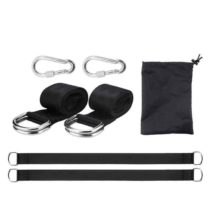 Durable hammock hanging straps kit. Heavy-duty tree swing accessories for safe & easy backyard fun.