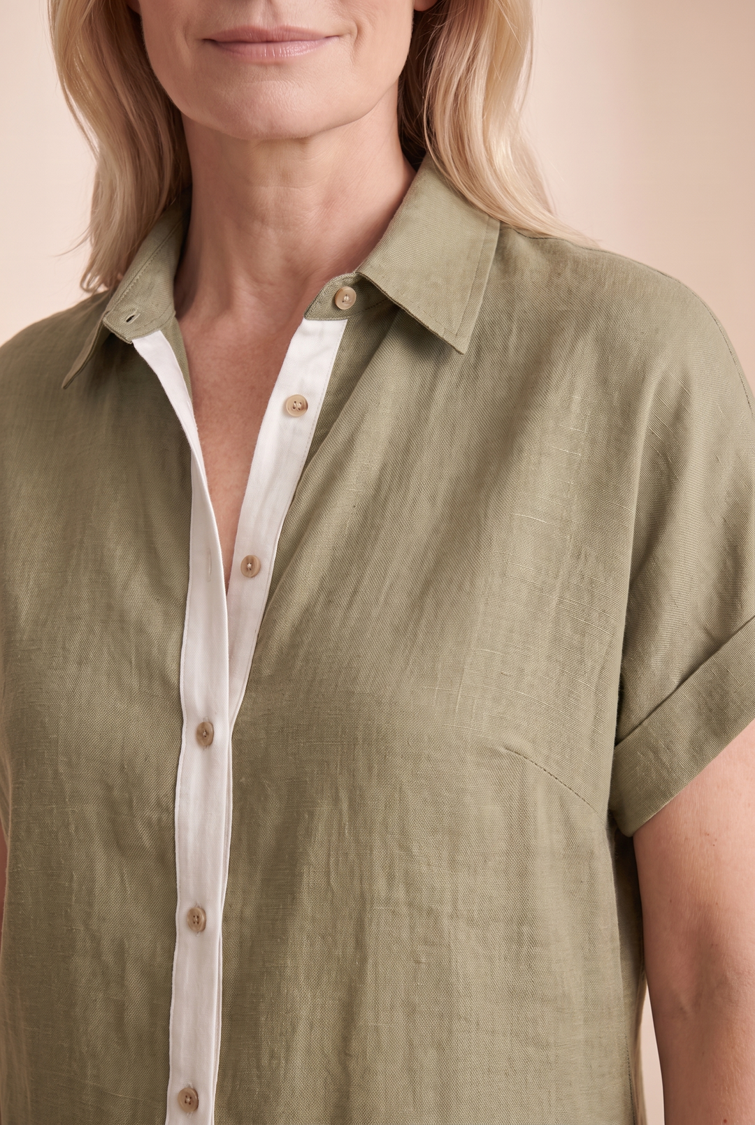 Short-sleeve button-front maxi dress, a comfortable and breathable women's summer staple.