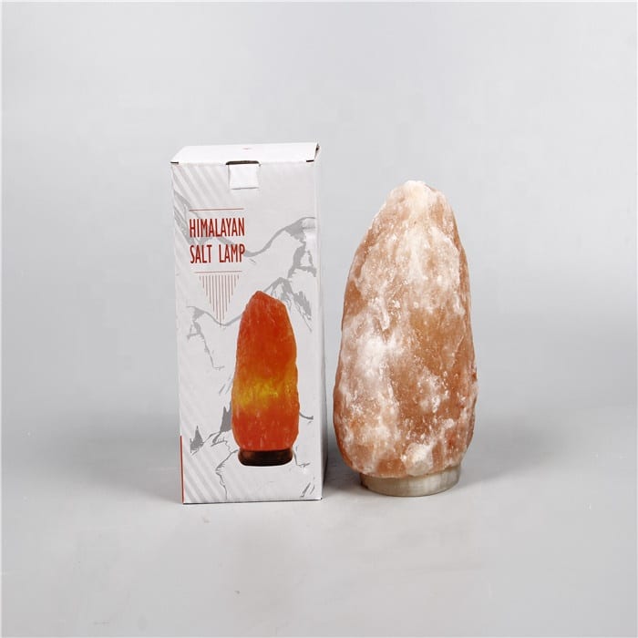 Authentic Himalayan salt lamp. Hand-carved crystal stone, purifies air, and adds a unique natural home decor touch.
