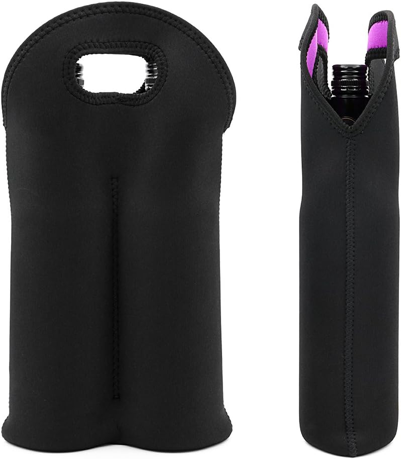 Stylish and practical insulated wine carrier, holds two bottles, great for gifting wine.