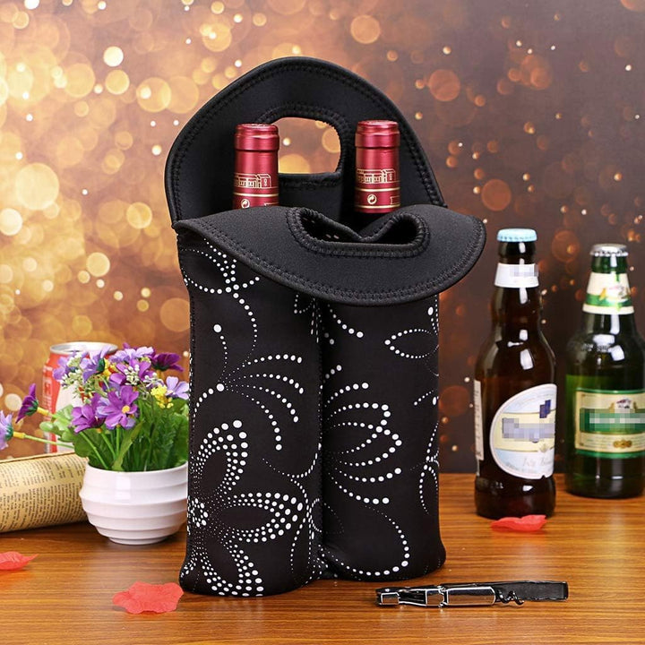 Unisex dual-bottle wine cooler, insulated and durable for all your travel needs.