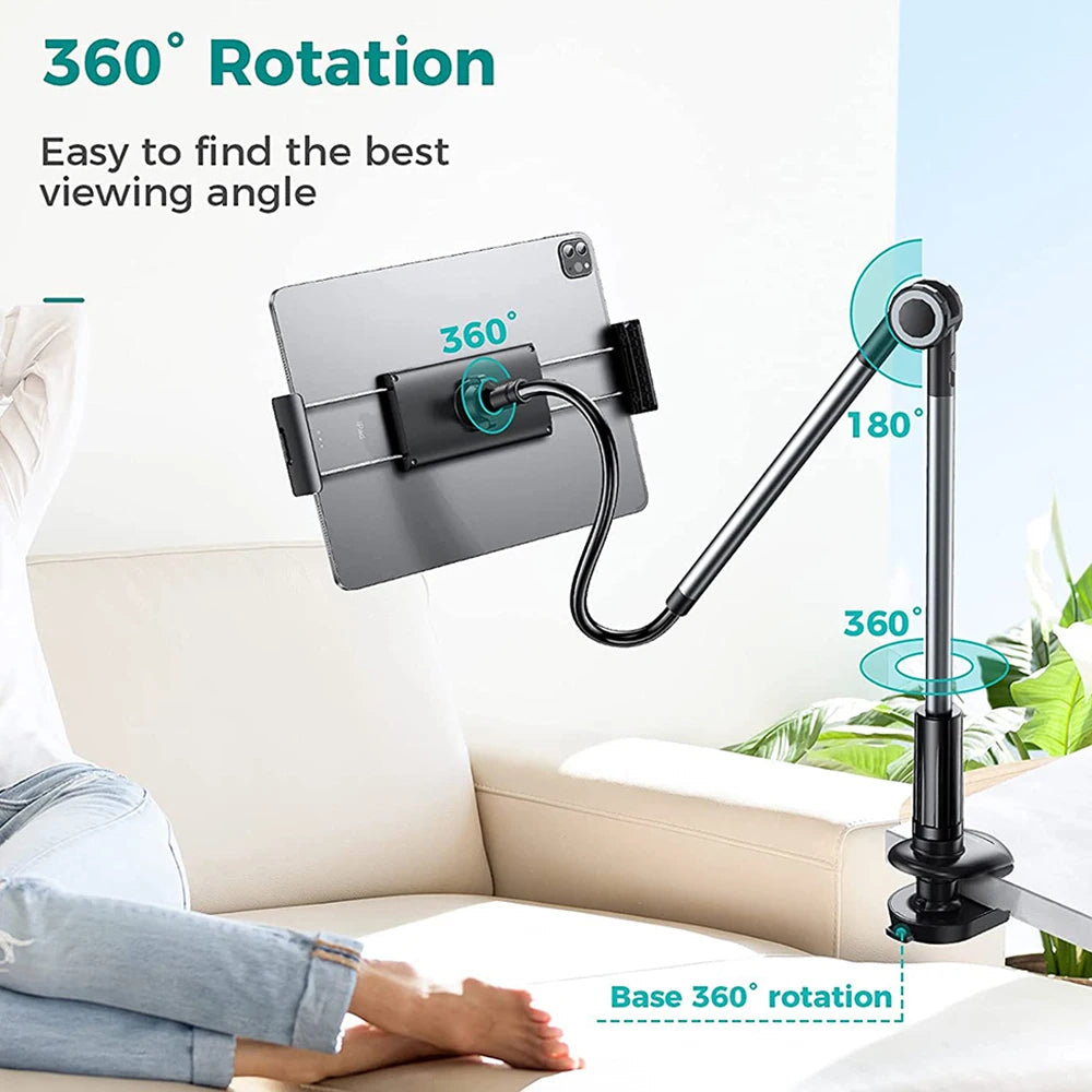 Adjustable device grip for phones & tablets, multi-angle universal stand for desk accessory.