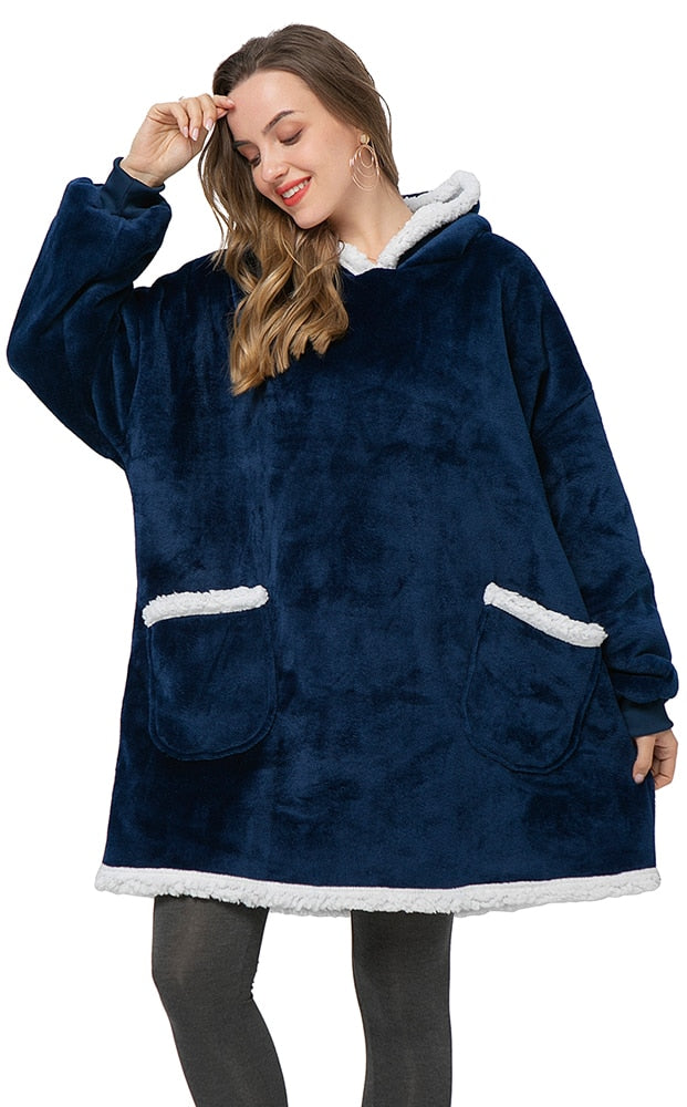 The perfect gift: a warm, comfortable unisex wearable blanket hoodie.