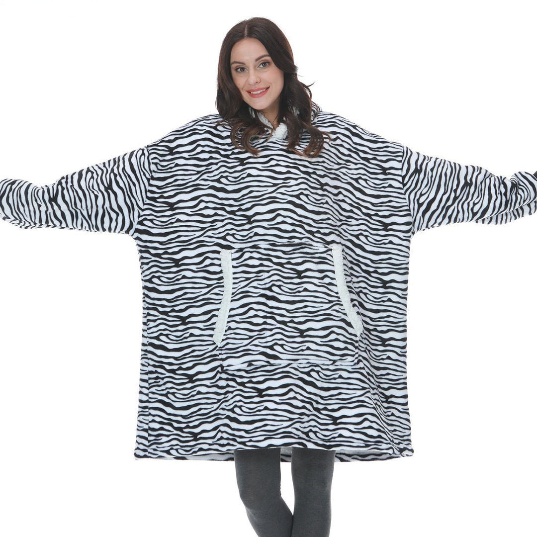 Warm & cozy oversized wearable blanket hoodie, a must-have for home.