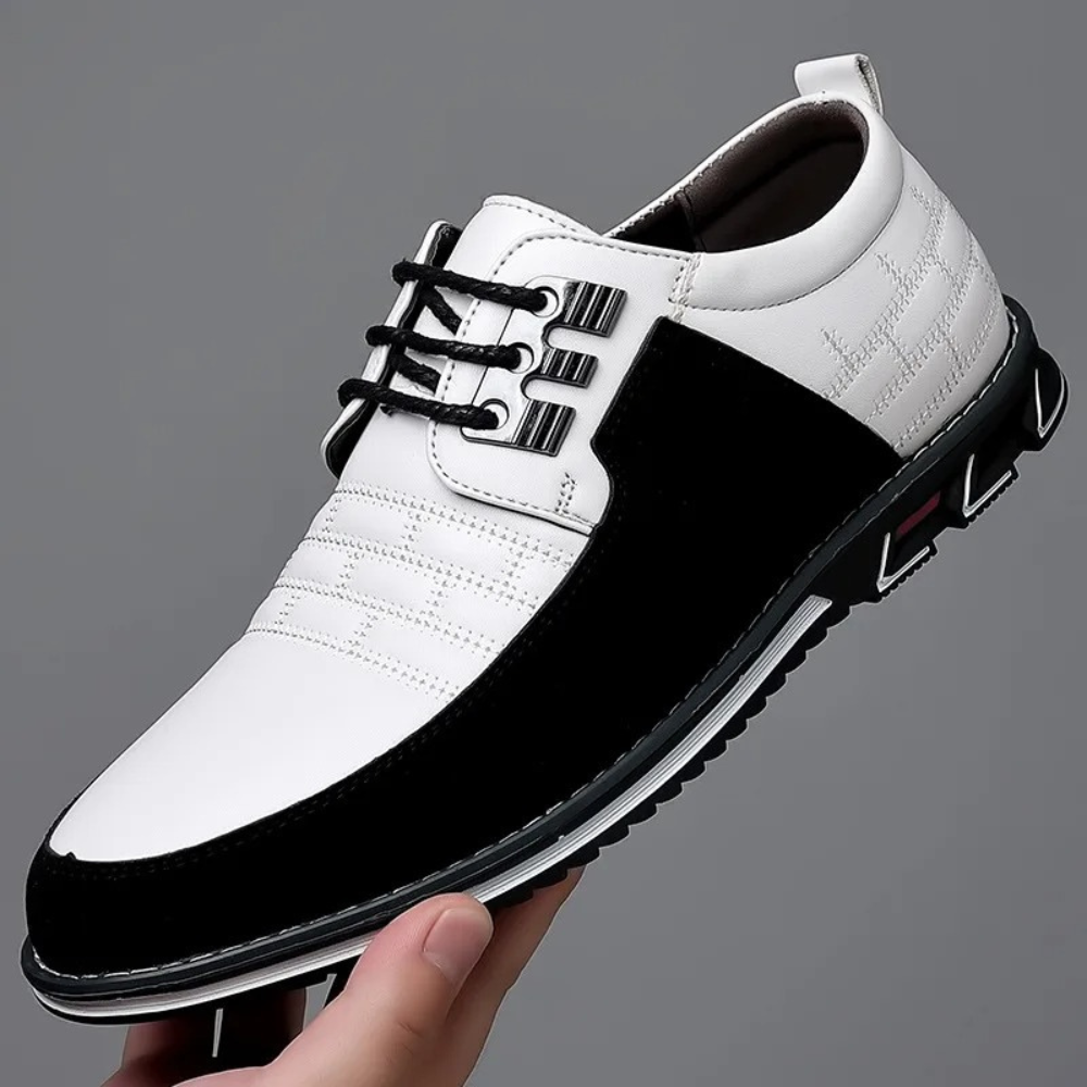 High-quality men's orthopedic lace-up shoes, polished finish for a smart look. Excellent support for comfortable walking.