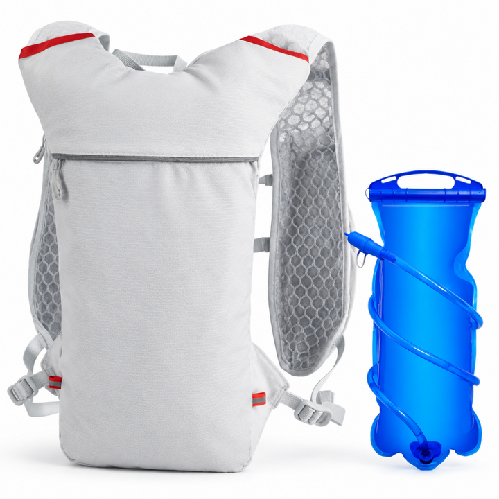 Unisex hydration vest, an essential trail running pack for active athletes.