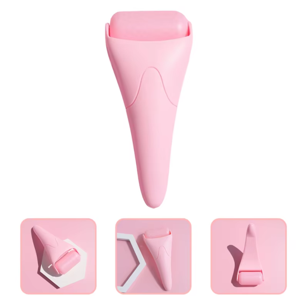 Cooling facial ice roller for daily skincare. Reduces puffiness, fine lines & enhances skin glow.