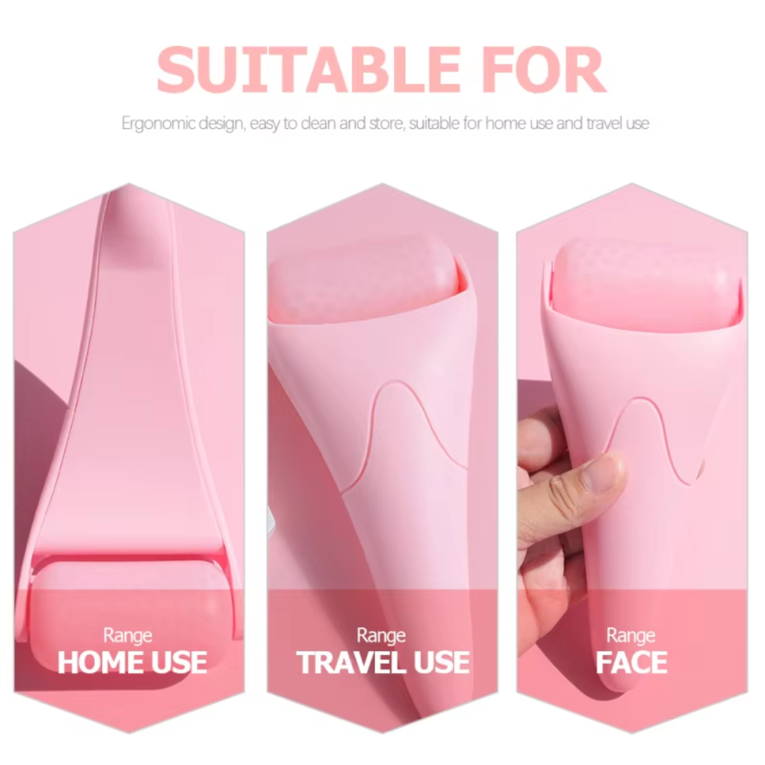 Ice roller for unisex anti-aging face massage. Relieves puffiness & smooths fine lines effectively.
