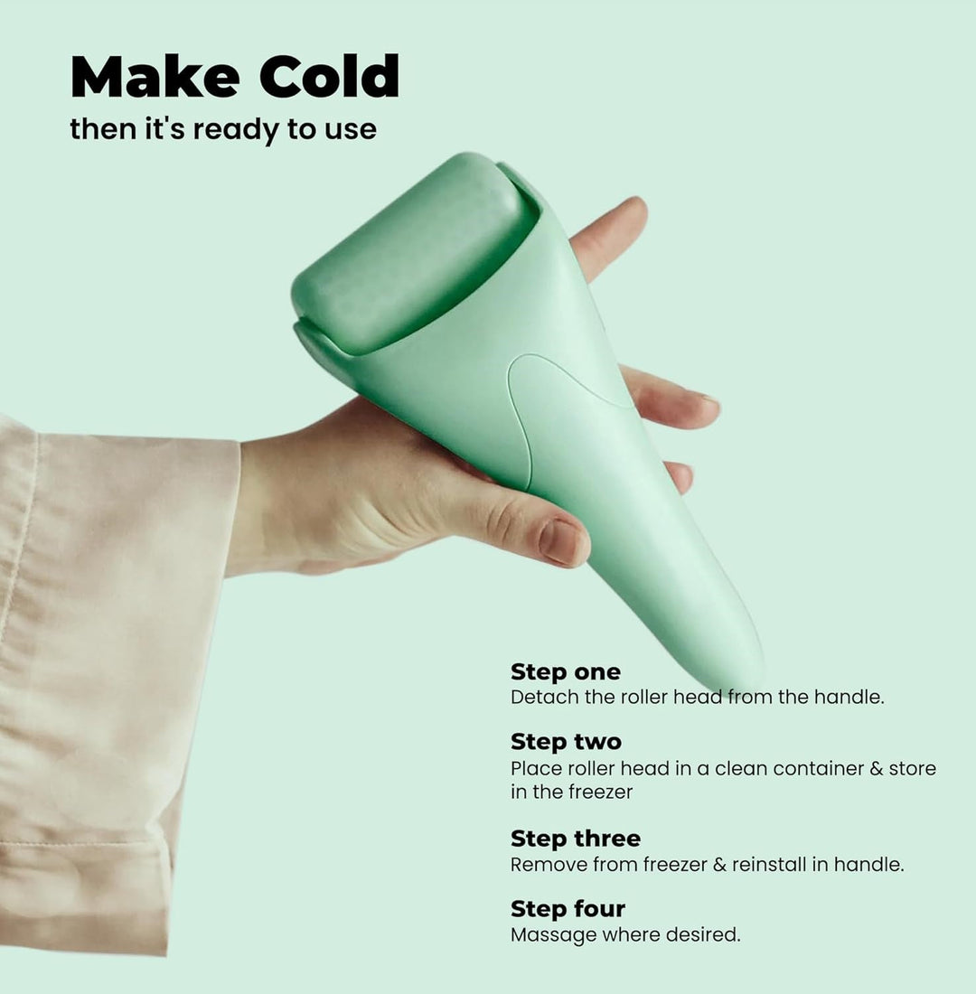 Skincare ice roller, reduces facial puffiness & fine lines. Cooling therapy for a refreshed skin glow.
