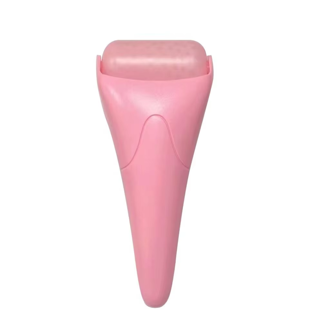 Anti-aging facial ice roller, a unisex tool for reducing puffiness & fine lines. Promotes skin glow.