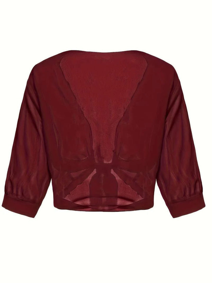 Stylish women's sheer tie front crop cardigan, enhancing summer outfits with its elegant design.