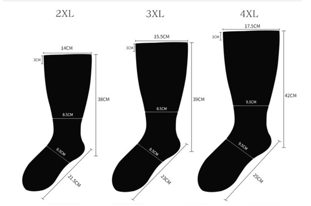 Comfortable wide calf compression socks, perfect for nurses, travel, running & activewear.