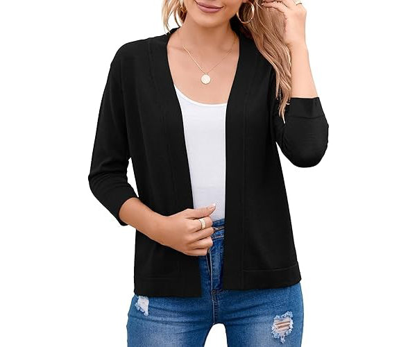 Comfortable oversized open-front cardigan sweater for women, ideal for cozy all-season style.