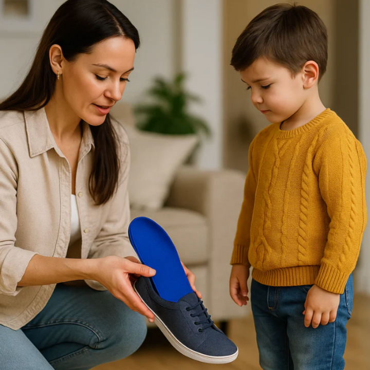 Unisex smart tracking insoles for comfortable, discreet foot monitoring and family safety. Perfect for all ages.