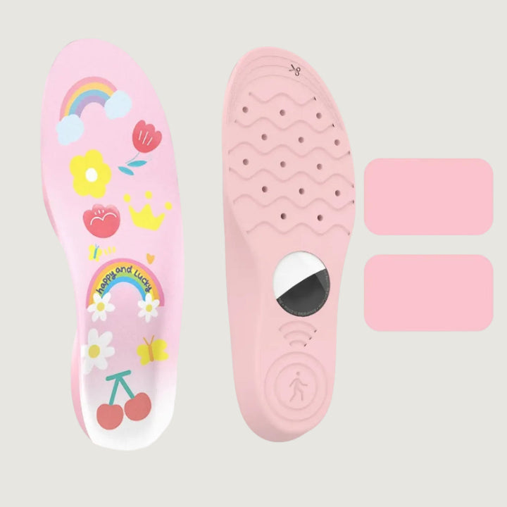 Smart tracking shoe inserts designed for unisex use, ensuring safety and comfort for both children and adults.