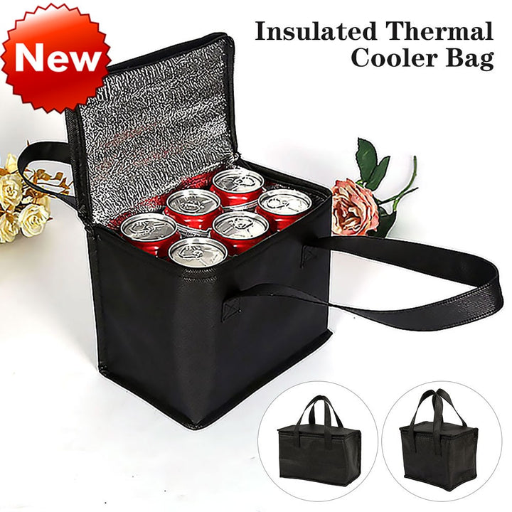 Portable insulated food storage bag. Keeps lunch fresh for school, office, picnics. Durable cooler for meal prep.