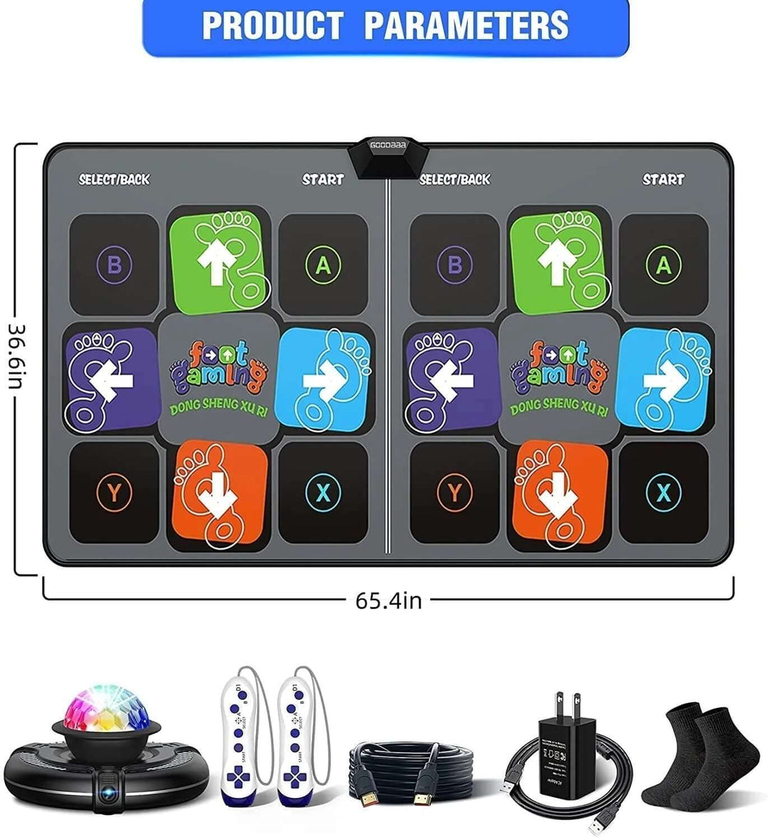 Non-slip kids dance mat for TV. Interactive fitness game promotes active play & family fun at home.