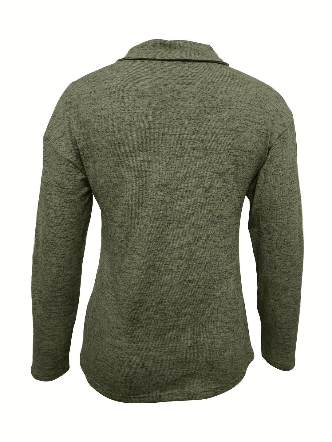 Spring style women's half-zip long sleeve pullover. Comfortable casual top for versatile layering.