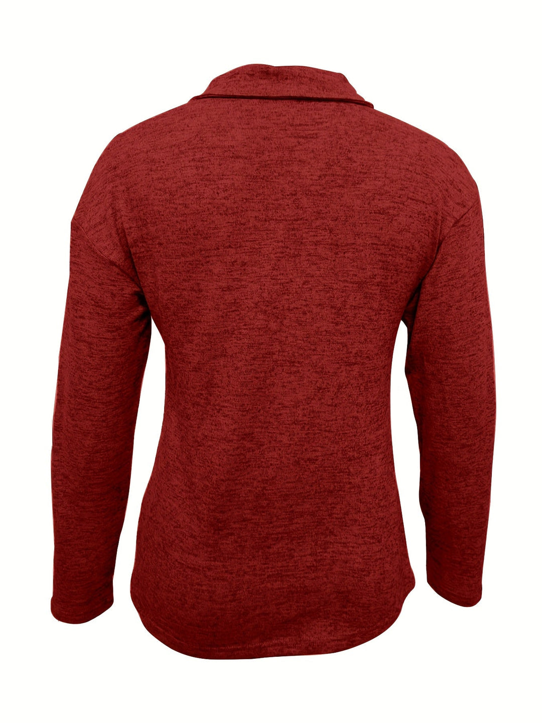 Casual women's long sleeve half-zip pullover top. Perfect for autumn fashion and everyday comfort.