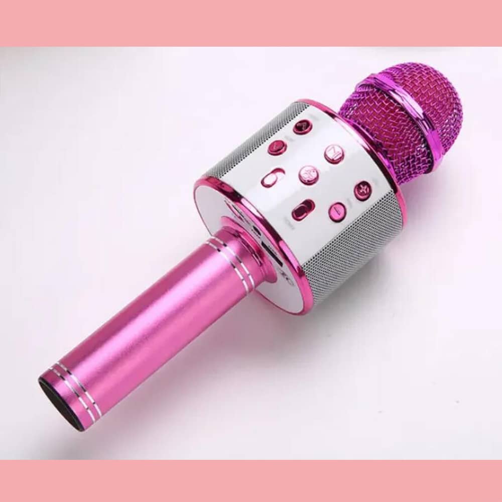 Get the party started with this portable wireless karaoke microphone & Bluetooth speaker for endless singing fun.