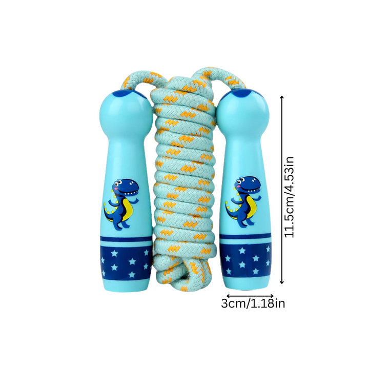 Kids' adjustable skipping rope. A durable coordination toy for active play, outdoor fun, and children's fitness.