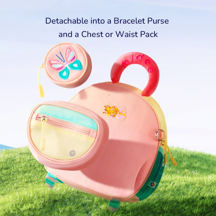 Kids' lightweight school bag, ideal for daily use, features a bottle holder & spacious organized compartments.