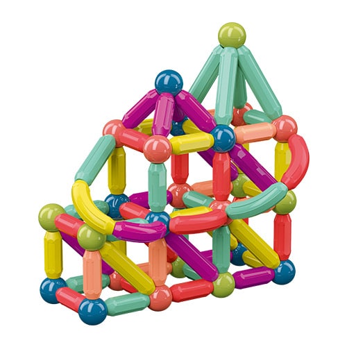 Vibrant magnetic building set for kids, promoting educational play, creativity, & problem-solving.