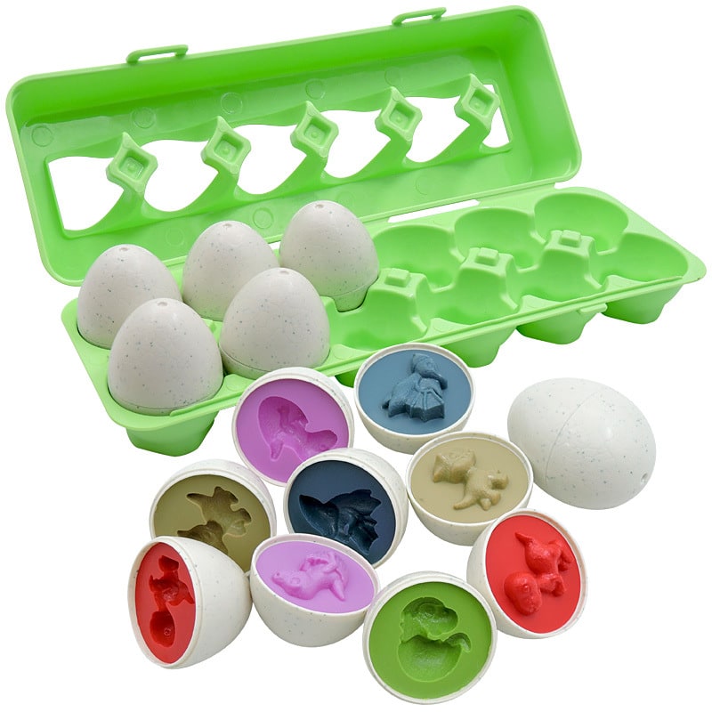 Perfect educational gift: shape & color matching eggs boost fine motor skills, logic, and color recognition.