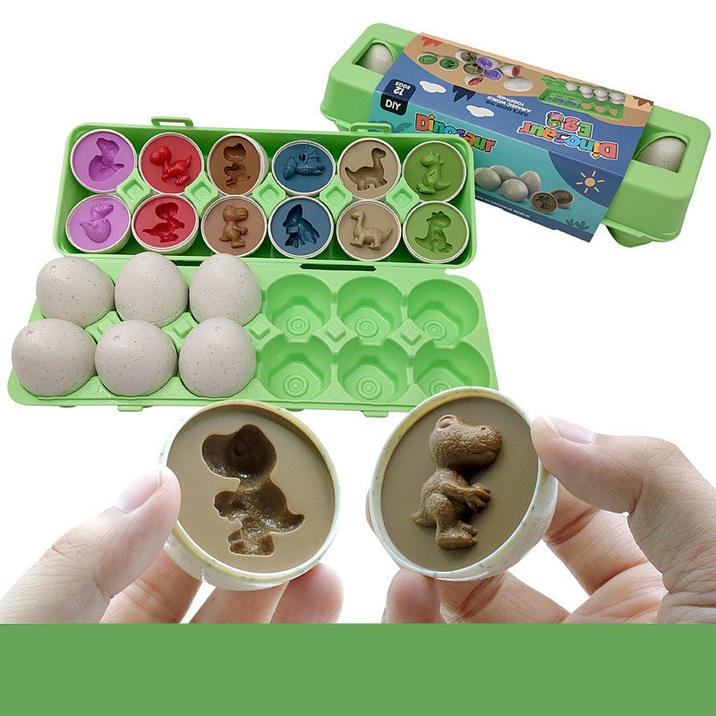 Easter-themed shape & color matching eggs, great for toddlers' fine motor skill development and early learning.